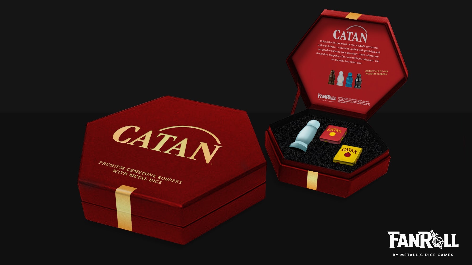 CATAN Official Premium Robber & Metal Dice Set - 0