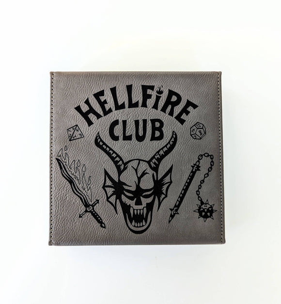 Hellfire Club - D&D - Vegan Leather Dice Box: Chestnut - Bards & Cards