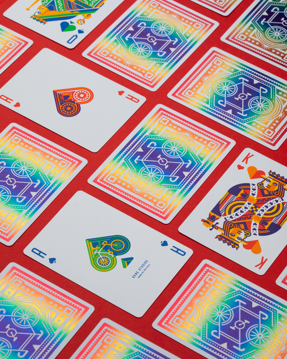 DKNG Rainbow Wheels Playing Cards - Bards & Cards