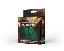 Dragon Storm Velvet Compartment Dice Bag Green Dragon Scales - Bards & Cards