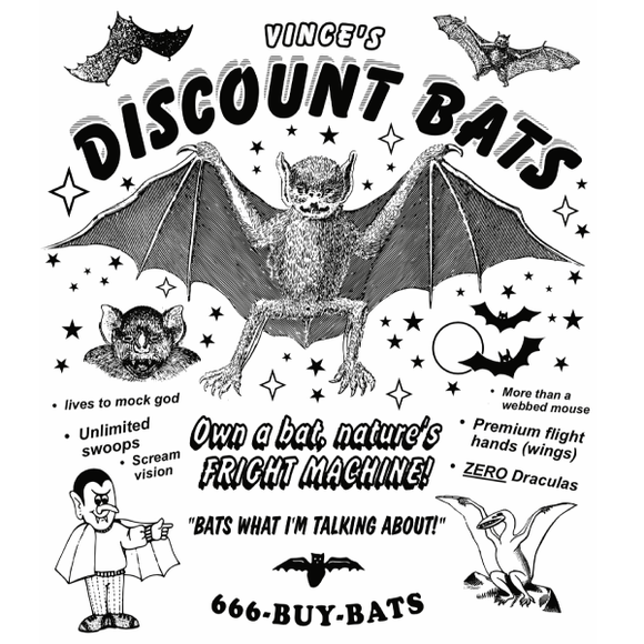'Discount Bats' Shirt - Bards & Cards