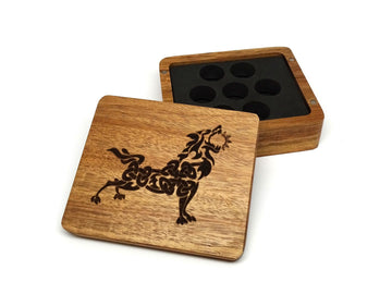 Fenrir Wooden Dice Case - Bards & Cards