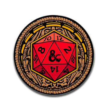 Dungeons & Dragons - D20 AR Pin - Bards & Cards