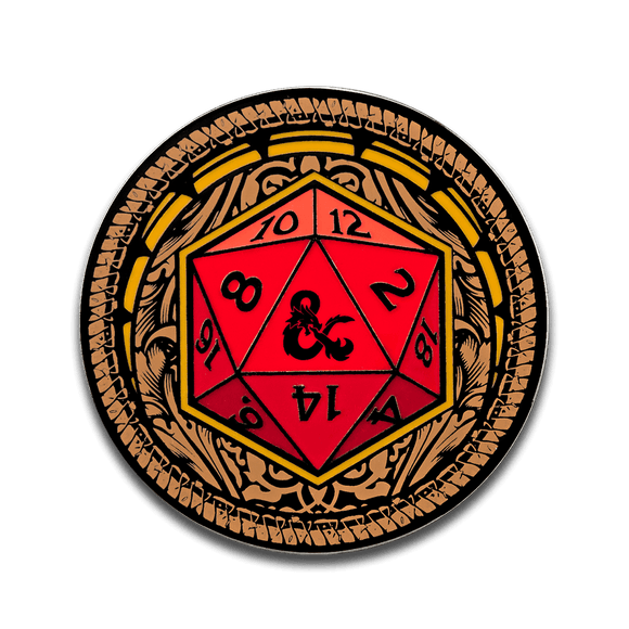 Dungeons & Dragons - D20 AR Pin - Bards & Cards
