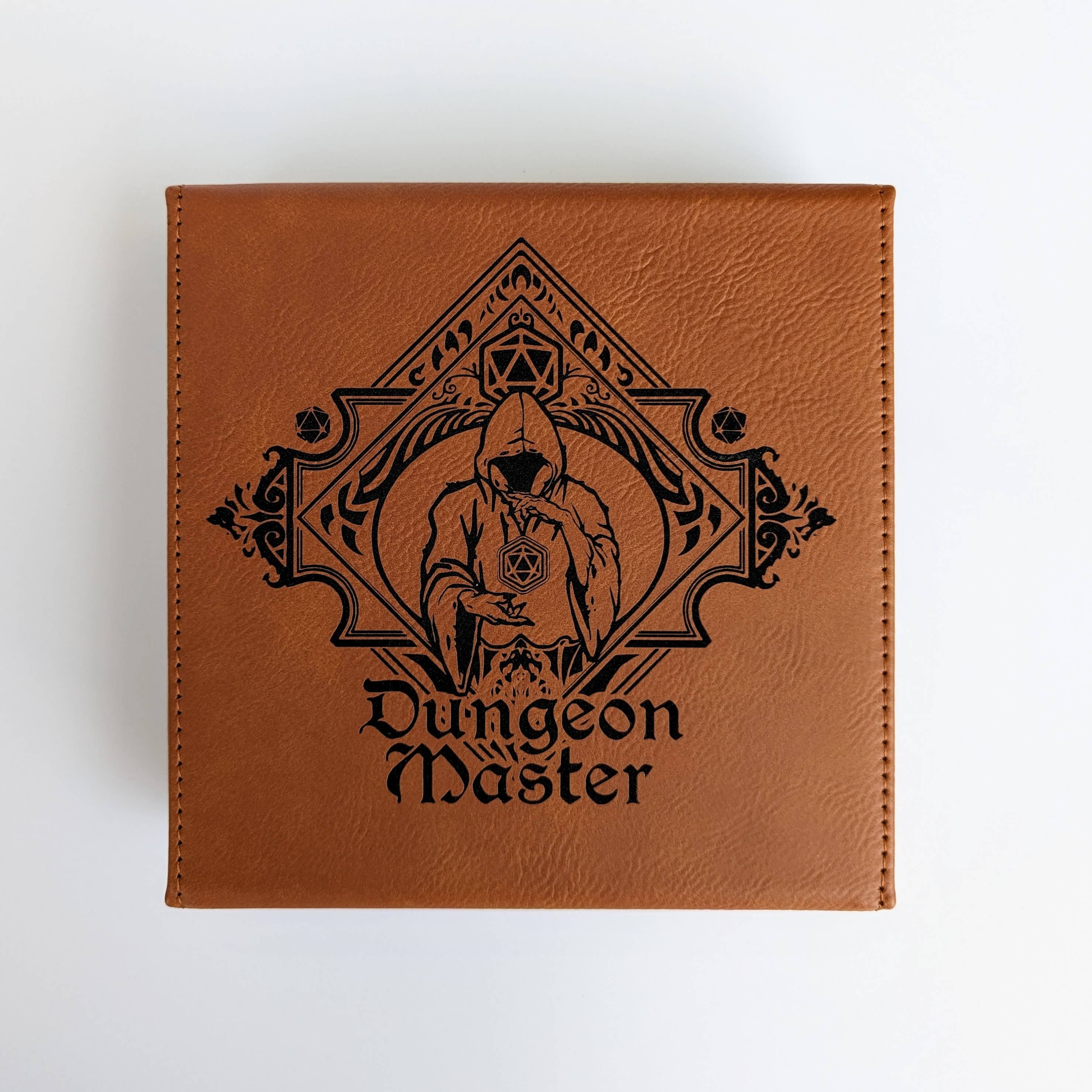 Buy chestnut The Fate Twister - D&amp;D - Vegan Leather Dice Box