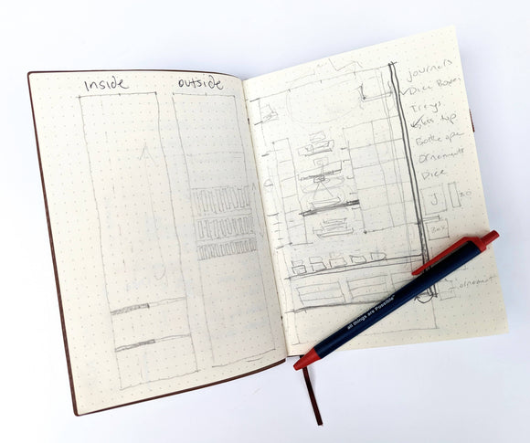 Dragon Circle - Vegan Leather Mini Dot Journal - Bards & Cards