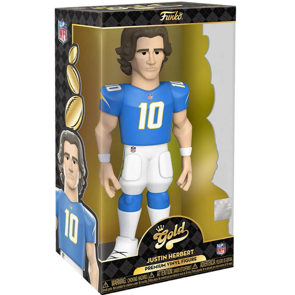 Funko Gold 12'': Chargers - Justin Herbert - Bards & Cards