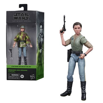 Star Wars: The Black Series - Leia Organa (Endor Battle Poncho) (Return of the Jedi) 6-Inch Action Figure - Bards & Cards