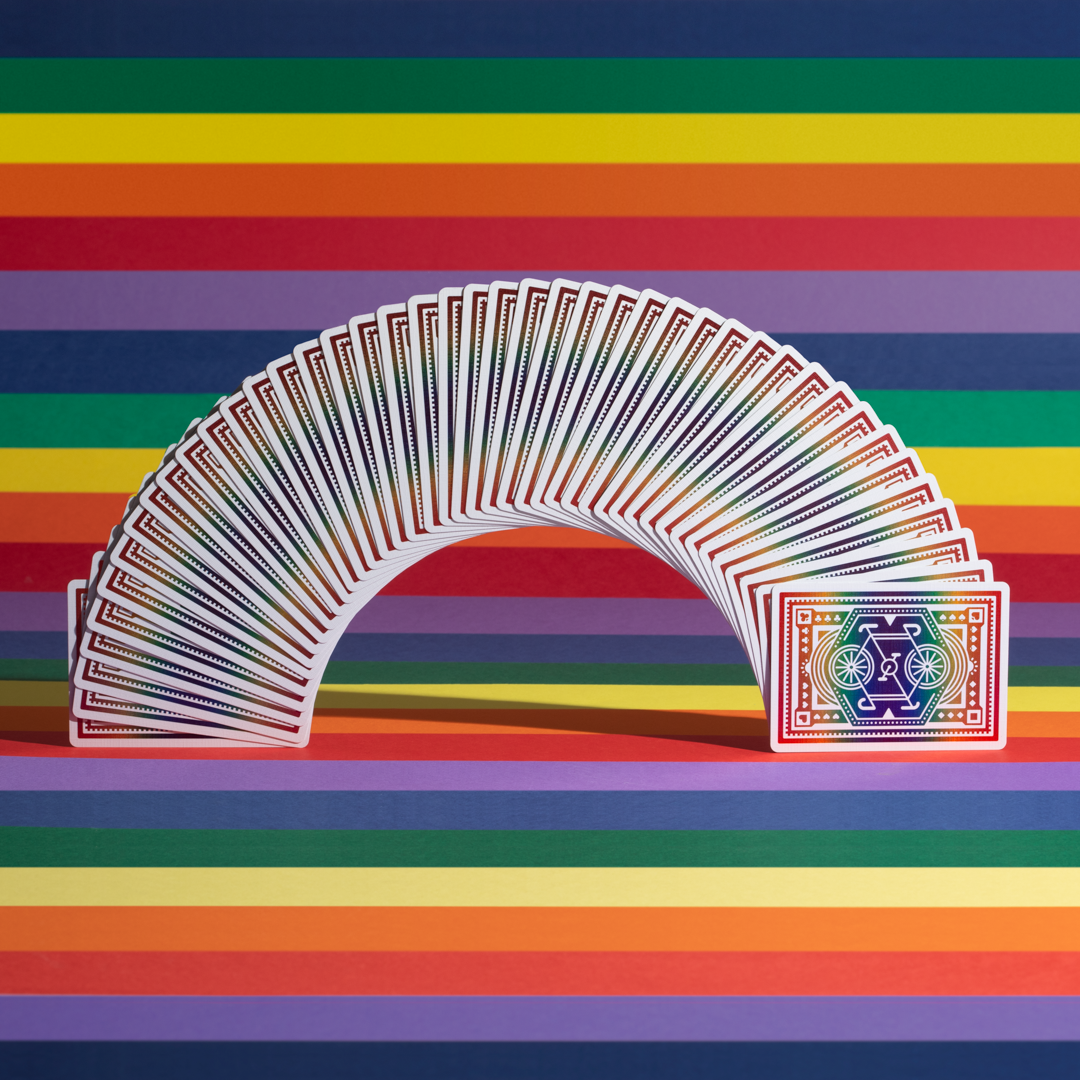 DKNG Rainbow Wheels Playing Cards