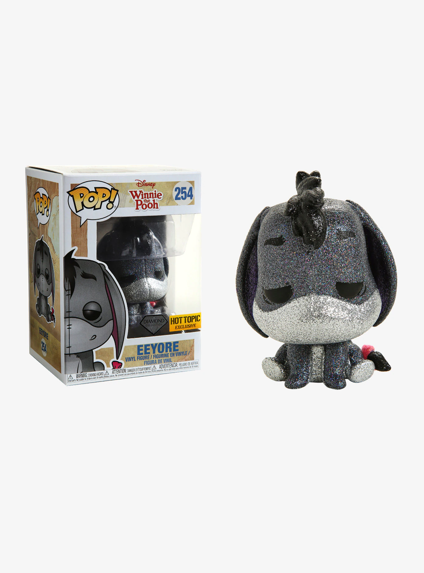 Funko POP! Winnie The Pooh - Eeyore Diamond Collection Vinyl Figure #254 Hot Topic Exclusive (NOT 100% MINT)