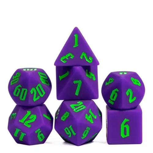 16mm Silicone RPG Dice Set - Bards & Cards
