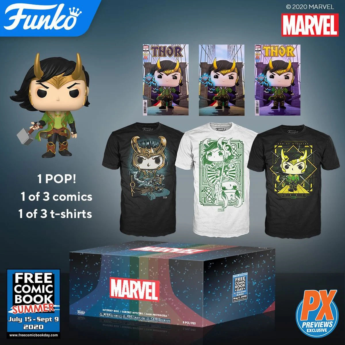 Funko POP! Marvel Previews Exclusive (PX) Mystery Box B - Size Large - Bards & Cards