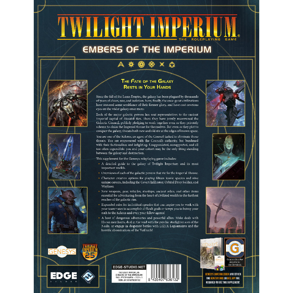 Twilight Imperium RPG - Genesys: Embers of the Imperium - Bards & Cards