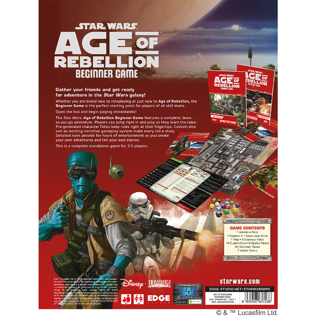 Star Wars: Age of Rebellion - Beginner Game - Bards & Cards