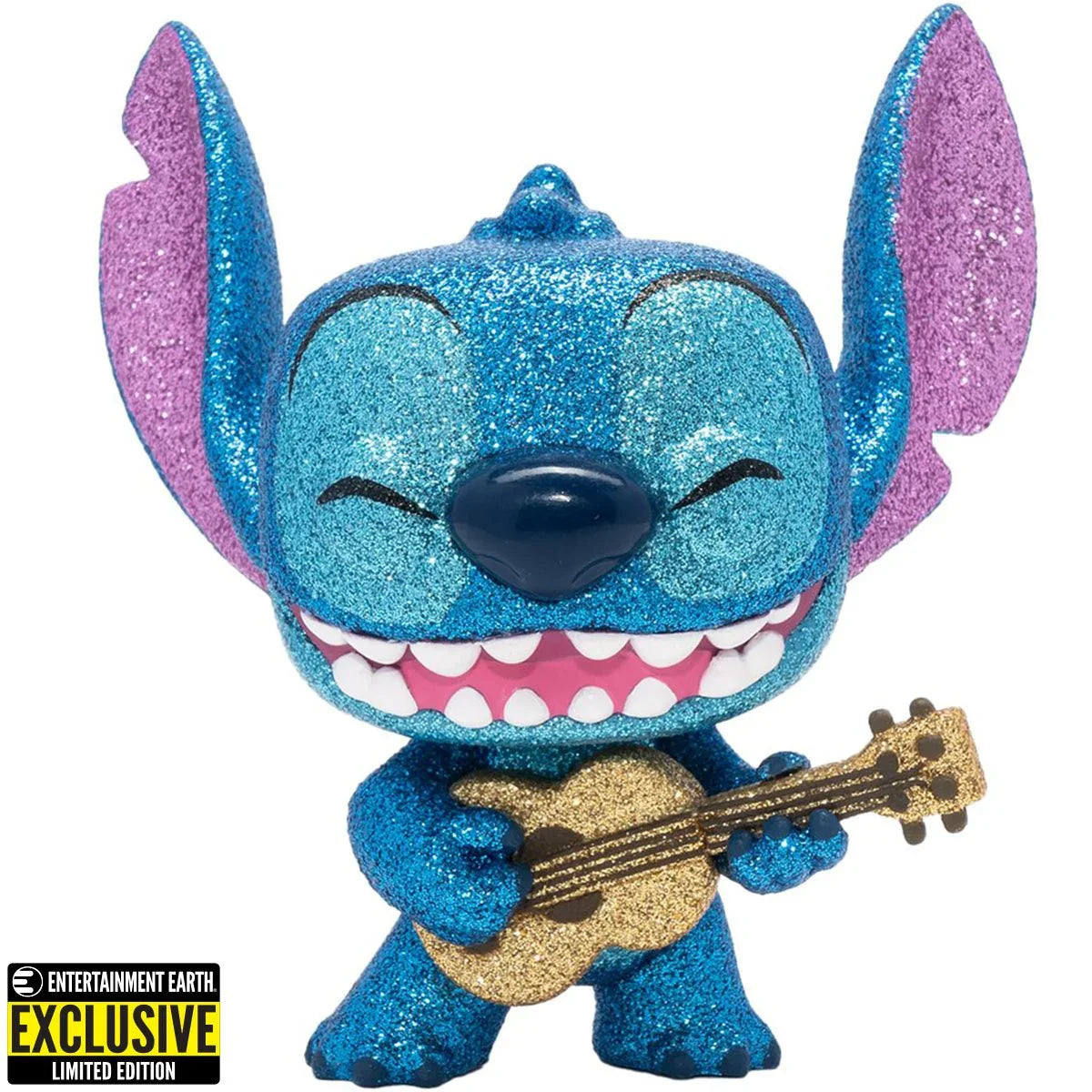 Funko Pop! Lilo & Stitch: Stitch with Ukulele Diamond Glitter - Entertainment Earth Exclusive - Bards & Cards
