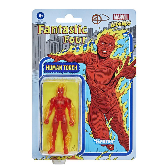 Retro Collection Marvel Legends - Human Torch 3.75-inch Action Figure - Bards & Cards