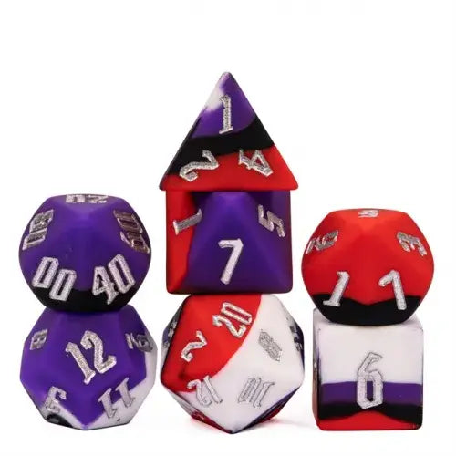 16mm Silicone RPG Dice Set - Bards & Cards