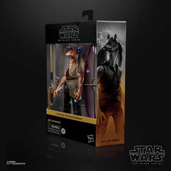 Star Wars: The Black Series - Jar Jar Binks (The Phantom Menace) 6-Inch Deluxe Action Figure - Bards & Cards
