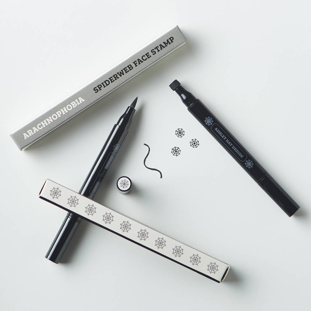 Makeup Spiderweb Stamp and Eyeliner - Bards & Cards