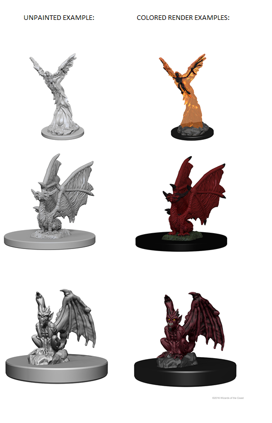 Dungeons & Dragons: Nulzur's Marvelous Miniatures Unpainted Minis - W01 Familiars - Bards & Cards