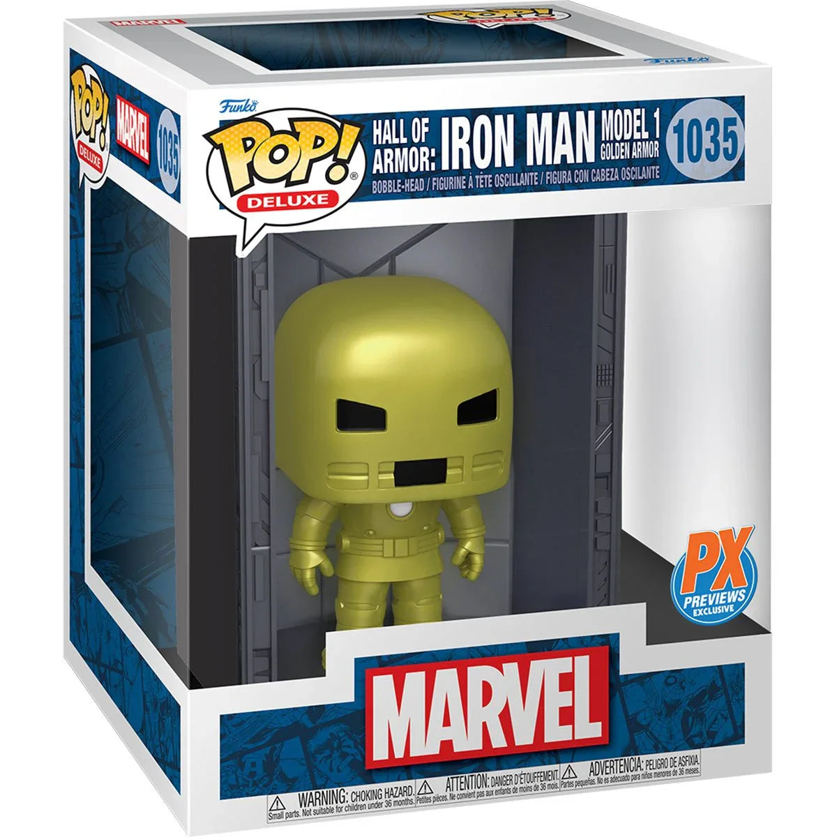 Funko Pop! Marvel Iron Man Hall of Armor Iron Man Model 1 Deluxe - Previews Exclusive - 0