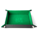 Metallic Dice Games Velvet Folding Dice Tray with Leather Backing 10" x 10" - Bards & Cards