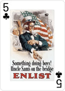 USA Posters of World Wars I and II Poker Deck - Bards & Cards