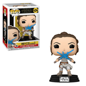 Funko POP! Star Wars: Rise of Skywalker - Rey with 2 Light Sabers Vinyl Figure #434 - Bards & Cards