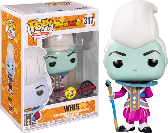 Funko POP! Dragon Ball Super - Whis (Glow In The Dark) Vinyl Figure #317 Special Edition Exclusive [READ DESCRIPTION] - Bards & Cards