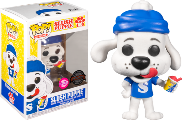 Funko POP! Ad Icons: Slush Puppie - Slush Puppie (Flocked) Vinyl Figure #106 Special Edition Exclusive [READ DESCRIPTION] - Bards & Cards