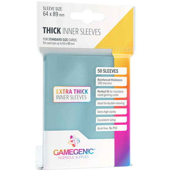 Gamegenic Thick Inner Sleeves - Bards & Cards