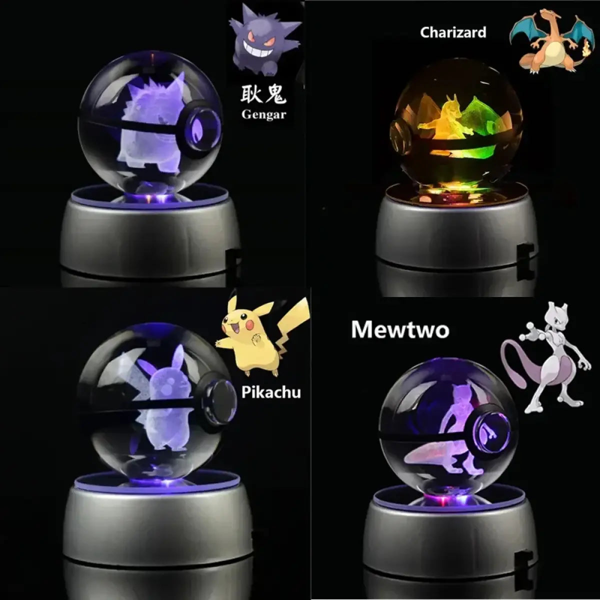 Pokemon Gengar 3D Crystal Ball