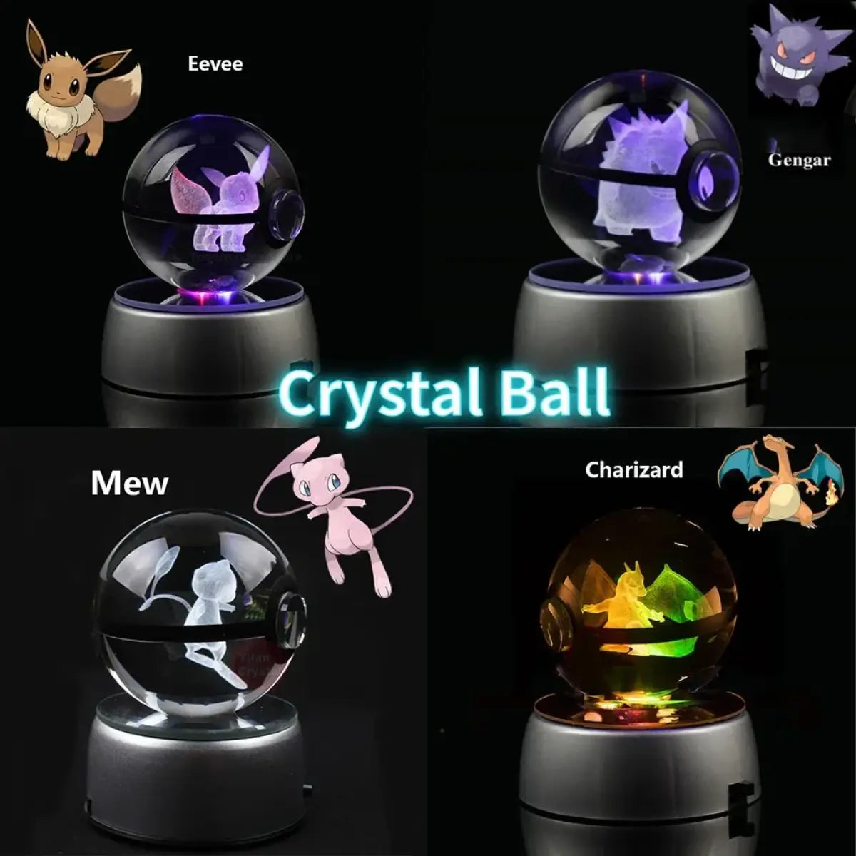Pokemon Gengar 3D Crystal Ball - 0