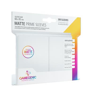 Buy white Gamegenic MATTE Prime Card Sleeves – 100 Pack Standard Size
