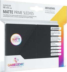 Gamegenic MATTE Prime Card Sleeves – 100 Pack Standard Size - Bards & Cards