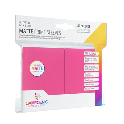 Buy pink Gamegenic MATTE Prime Card Sleeves – 100 Pack Standard Size