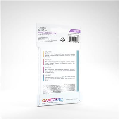 Gamegenic Prime Sleeves: Standard European (62 x 94 mm) - Bards & Cards