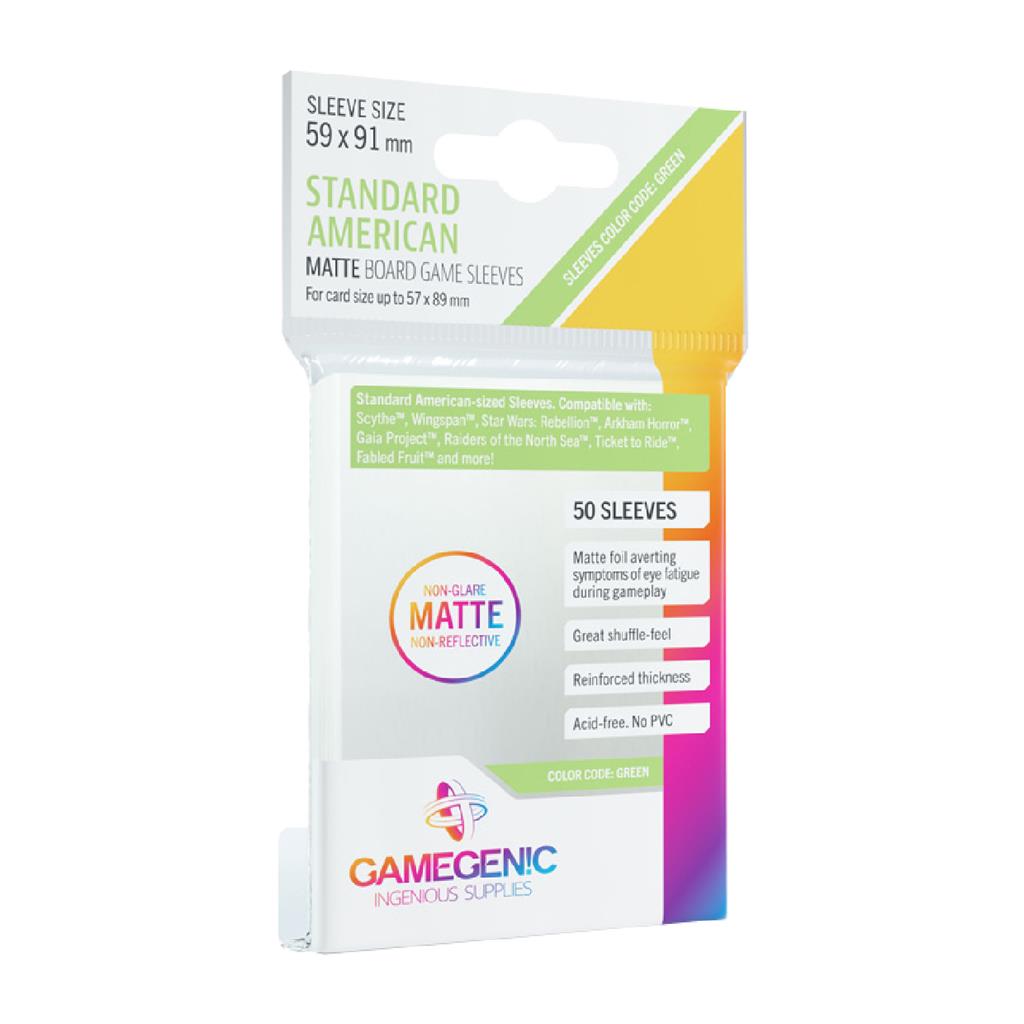 Gamegenic MATTE Sleeves: Standard American (51mm x 91mm)