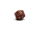 Stone D20 Dice - Goldstone - Signature Font - Bards & Cards