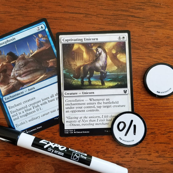 InfiniTokens: Dry Erase Counters/Tokens/Ability Counters (10-Pack) - Bards & Cards