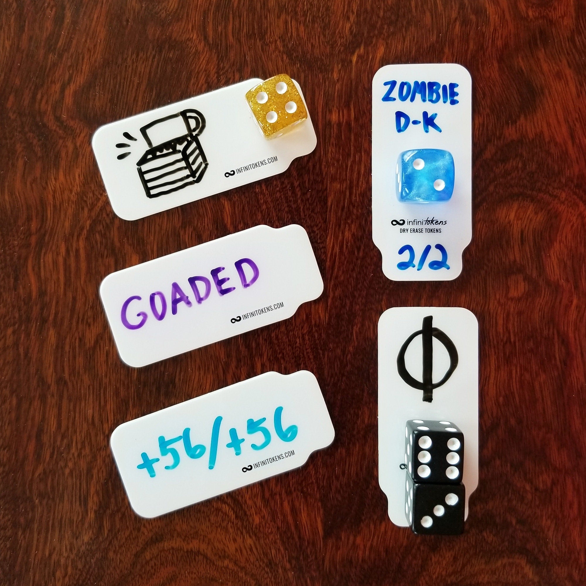 InfiniTokens: Dry/Wet Erase Tags (10-Pack) - Bards & Cards