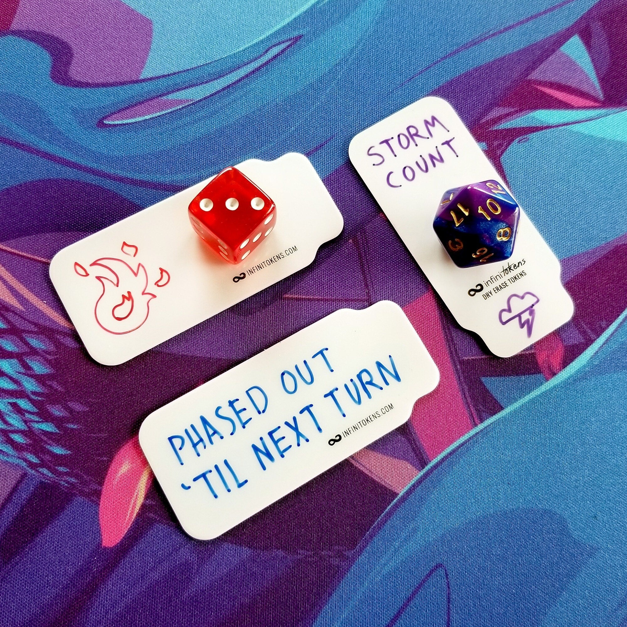 InfiniTokens: Dry/Wet Erase Tags (10-Pack) - Bards & Cards