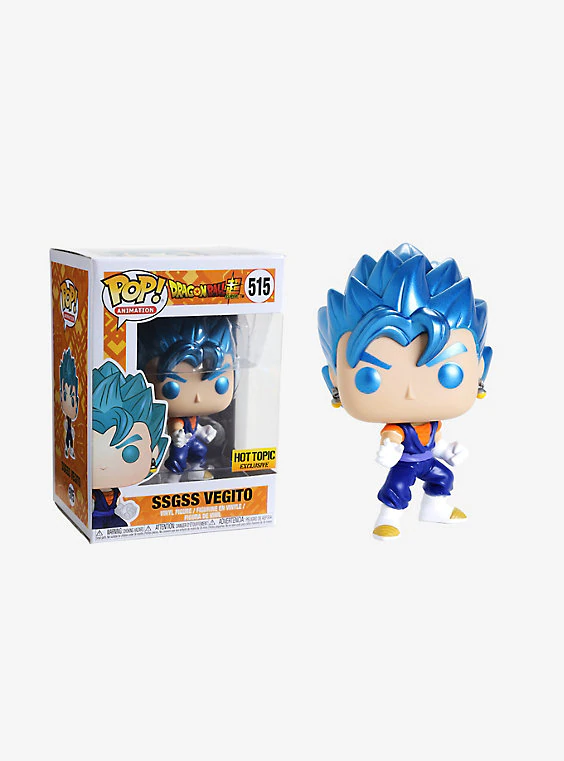 Funko POP! Dragon Ball Super - SSGSS Vegito Vinyl Figure #515 Hot Topic Exclusive (NOT 100% MINT) - Bards & Cards