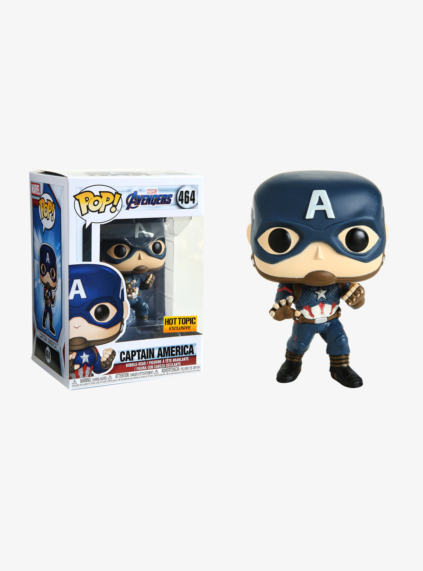 Funko POP! Avengers: Endgame - Captain America Vinyl Figure #464 Hot Topic Exclusive (NOT 100% MINT)