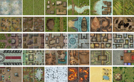 Battle Mats: Giant Book of Battle Mats Revised Edition (12" x 16") - Bards & Cards