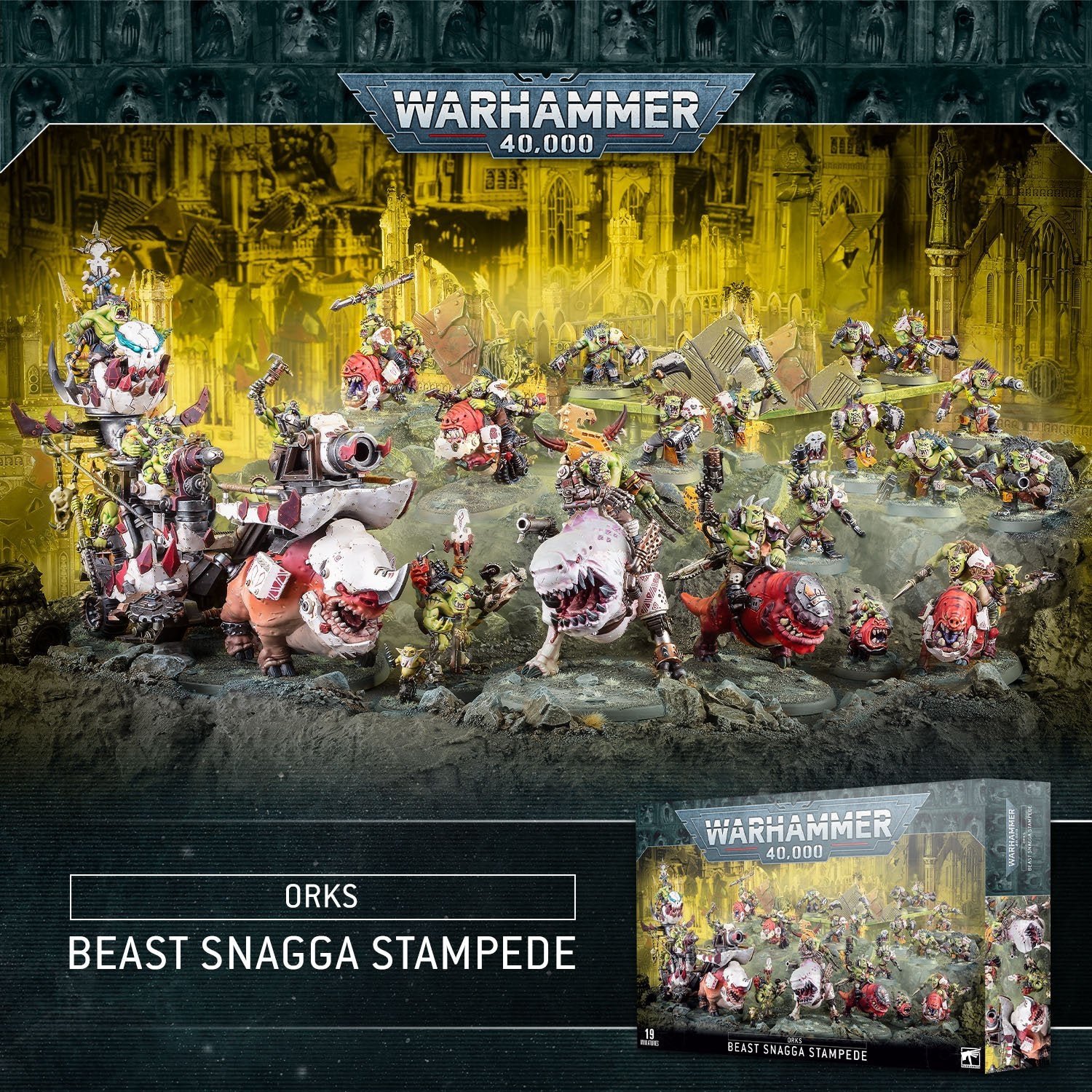 Warhammer 40k Orks: Beast Snagga Stampede - Bards & Cards