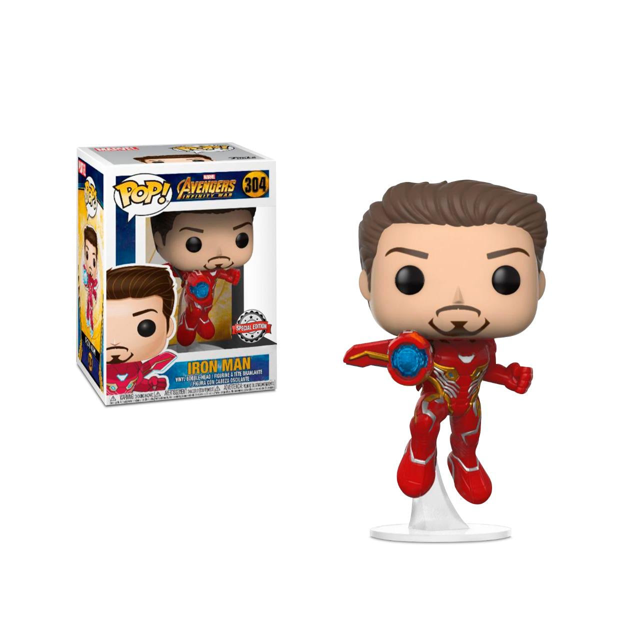Funko POP! Marvel: Avengers Infinity War - Iron Man (Unmasked) Vinyl Figure #304 Special Edition Exclusive [READ DESCRIPTION] - Bards & Cards