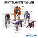 Infinity Silhouette Templates - Bards & Cards