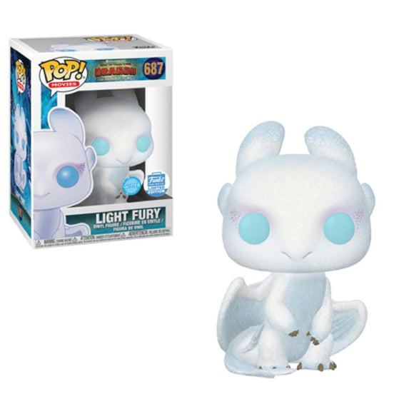 Funko POP! How To Train Your Dragon - Light Fury (Glitter) Vinyl Figure #687 Funko-Shop Exclusive [READ DESCRIPTION] - Bards & Cards