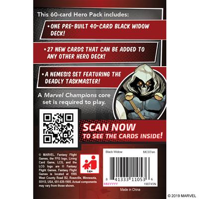 Marvel Champions: Black Widow Hero Pack - Bards & Cards